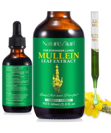 Mullein Drops for Lungs - Mullein Leaf Extract for Lungs - Mullein Leaf Extract - Lung Detox for Smokers-Mullins Detox Lungs for Lung Cleanse Respiratory - 2 fl oz