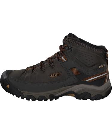 KEEN Men's Targhee 3 Mid Waterproof Hiking Boots 10.5 Black Olive/Golden Brown - Buy Online on GoSupps.com