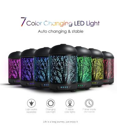 Buy Lalking Aroma Diffuser | Ultrasonic Humidifier & Essential Oil Diffuser for Home Yoga Office - 7 Color Changing Handmade Metal Design - Buy Online on GoSupps.com