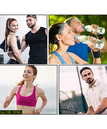 5 Non-Slip Elastic Sports Headbands for Women & Men - Silicone Hair Bands for Yoga & Golf - Buy Online on GoSupps.com