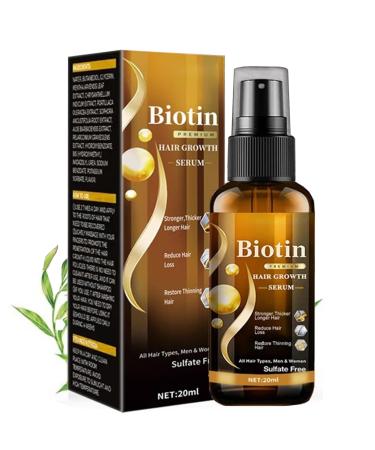 Hair Growth Spray - Hair Growth Serum with Biotin - Hair Serum for Hair Growth - Hair Loss Treatment For Men Women - Biotin Thickening Herbal Serum - Biotin Premium Herbal Serum - 20ml