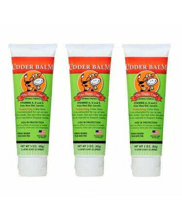 The Happy Cow Moisturizing Udder Balm - 3oz tube (3 Pack) 3 Ounce (Pack of 3)