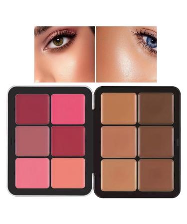 Hongjingda Face Color Correction - Complete Skin Makeup | Camouflage Face Contour Contour Concealer Cream Waterproof Long Lasting