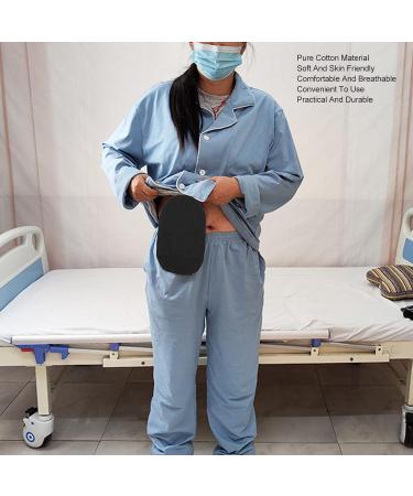 Cryfokt Black Washable Ostomy Bag - Soft Lightweight Cotton Colostomy Pouch Cover for Men and Women - Round Opening, Ileostomy Care Protector - Buy Online on GoSupps.com