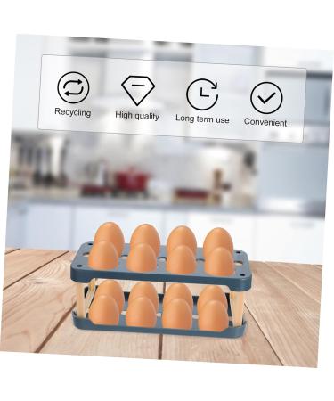 BUGUUYO Box Egg Carton Eggs Egg Holder Portable Drawers Food Refrigerator Egg Tray Shelf Side Door re-usable Blue 22.3X10.1X8.9CM - Buy Online on GoSupps.com
