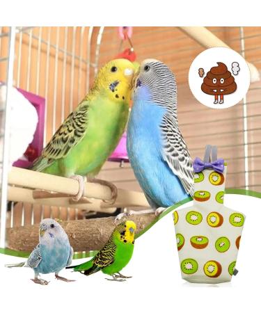 EsEico Reusable Parrots Nappy Pure Cotton Bird Washable Diapers Soft Parrot Nappy Multicoloured Printed Design Adjustable Cotton Fabric Pee Pads for Medium Parrots Cockatiels and Lovebirds. Kiwi - Buy Online on GoSupps.com