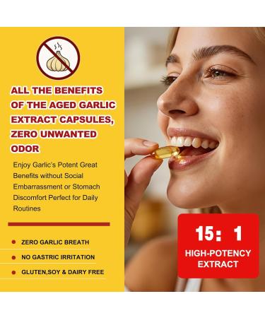 Tnaasmais Aged Garlic Extract Capsules 7500mg Odorless 300 Count Organic Aged Garlic Supplements for Immune Support & Antioxidant Benefits Vegetarian - Buy Online on GoSupps.com