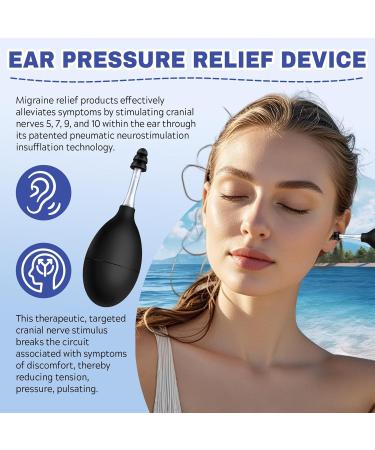 Ear Tinnitus Pressure Relief Device - Airplane Ear Tinnitus Relief Flying Ear Ache Pain Relief Through Inner Ear Pressure Balance Migraine Ear Pressure Relief Tool with 3 Sizes Earplugs (Charcoal) - Buy Online on GoSupps.com