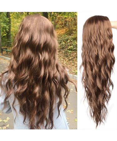26-Inch Long Wavy Black Wig - Heat Resistant Synthetic Brown & Red Wavy Hair for Women - Buy Online on GoSupps.com