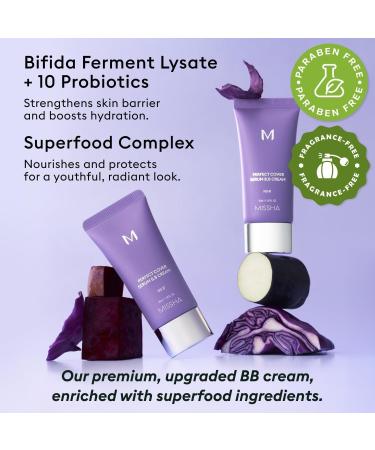 MISSHA M PERFECT COVER S rum BB CREAM No.21 Beige clair soin de la peau couleur hydratante complexe de superaliments couverture modulaire peau de cristal sans p - Buy Online on GoSupps.com