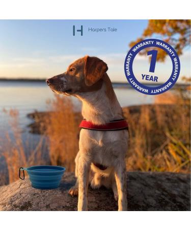 Harpers Tale 1000ml Collapsible Travel Dog Bowl | Food Grade Silicone BPA Free No Plastic Rim Snap Hook - Buy Online on GoSupps.com