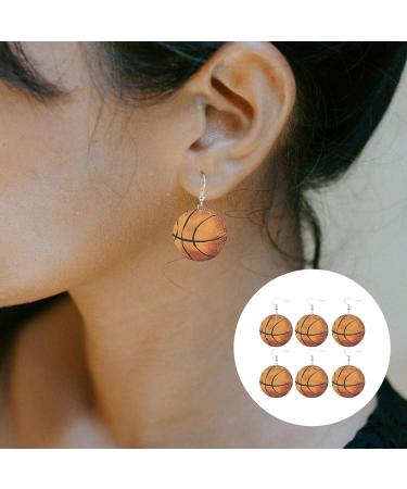 9 Pairs basketball earrings dangle earrings baseball earrings for women sports balls earrings Sports Baseball Earrings baseball drop lovers leather fan European and American - Buy Online on GoSupps.com