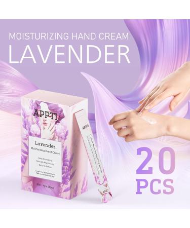 APPTI Moisturizing Hand Cream Day Clean Hand Lotion Travel Size Hand Cream Daily Moisturizing Hand Cream For Dry Hands - Lavender Fragrance Pack of 20 - Buy Online on GoSupps.com