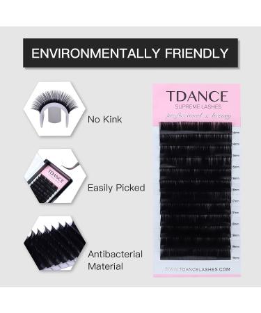 TDANCE Premium D Curl 0.18mm 14-19mm Silk Lash Extensions for Professional Salon Use - Buy Online on GoSupps.com