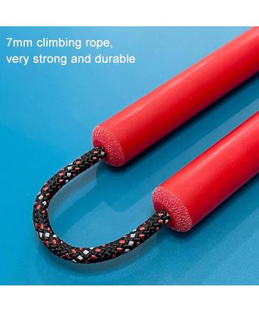 MSgumiho Flexible Polyurethane Rubber Nunchucks Nunchaku - High Hardness & Elasticity, Reflective Climbing Rope, Durable for Kids, Adults & Pros - Red - Buy Online on GoSupps.com