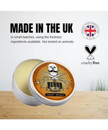 Sweet Orange Moustache & Beard Wax - 15ml | Natural Ingredients | Strong Hold & Facial Hair Growth | Moisture Resistant | Premium Quality - Buy Online on GoSupps.com