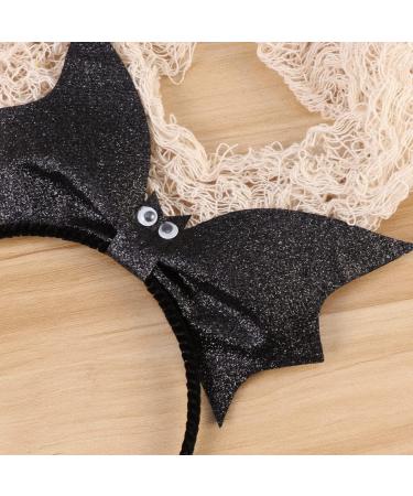 FRCOLOR Bat Headband Hair Hoop Glitter Bat Wing Headband Bat Hair Hoop Black Ears Headband for Halloween Cosplay Girls Adults(Black) - Buy Online on GoSupps.com