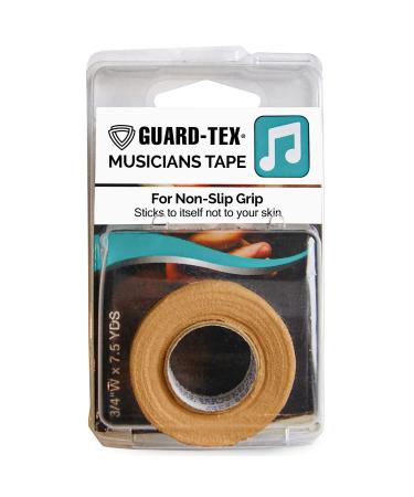 Guard-Tex Beige   Musicians Self Adhering Finger Tape Bandage Wrap   Flexible  Sweatproof Non-Slip Grip   Cohesive Bandages with Breathable Gauze  Adhesive Tapes - 1 Roll x 7   yds White 0.75x270 Inch (Pack of 1)