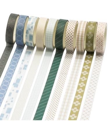 Knaid 40 Rolls Slim Washi Tape Gift Box Set - Decorative Paper Tapes for Scrapbooking & DIY Crafts - 10mm Wide - Ideal for Bullet Journals & Planners (Minimalist Design) - Buy Online on GoSupps.com