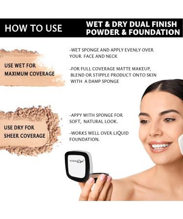 Face Pressed Powder #7 Cinnamon - Dual Wet & Dry Foundation for Flawless Matte Finish Maximum Coverage & Shine-Free Touchup | International Shipping Available - Buy Online on GoSupps.com