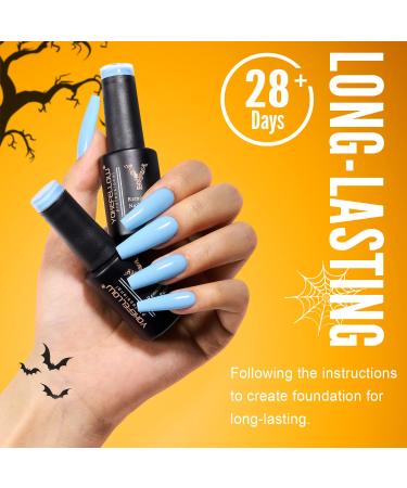 YOKE FELLOW Glow in the Dark Gel Nail Polish 10ML - Fluorescent Neon Blue UV Gel for Halloween Nails | Women and Girls Beauty Essential - Buy Online on GoSupps.com