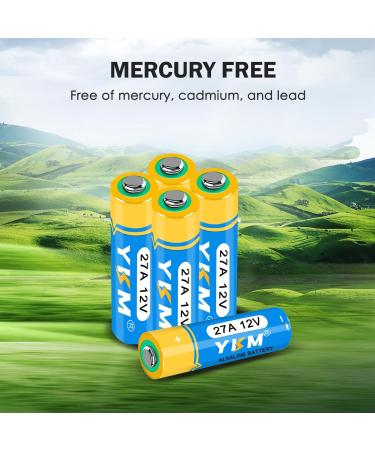 YKM 5 Pack A27 12 Volt Alkaline Battery - LR27A MN27 L828F 27A 12V for Ceiling Fans & Garage Door Openers - International Shipping Available - Buy Online on GoSupps.com
