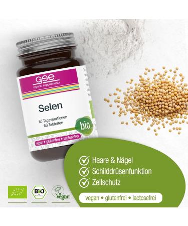 GSE Selen Compact - High-Dose Vegan Selenium Tablets 60 Organic Quality Tablets No Additives - Buy Online on GoSupps.com