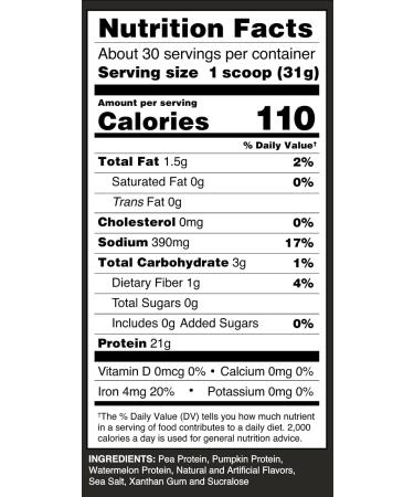 2nd Nature Plant-Based Protein Vanilla - 30 Servings 21G Vegan Protein EAAs for Muscle Growth & Recovery - No Sugar Soy Gluten or GMOs - Buy Online on GoSupps.com