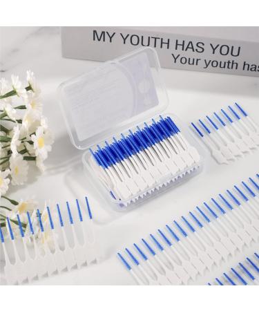 200 Interdental Brushes & Silicone Toothpicks | Dental Cleaning Tools for Teeth | Blue Interdental Brush Set - Buy Online on GoSupps.com