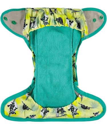 Close Pop-in Reusable Cloth Diaper | One Size Birth to Potty | Bamboo Fabric | Snap Fastener | Lemur Print - Eco-Friendly Baby Diaper for International Shipping - Buy Online on GoSupps.com