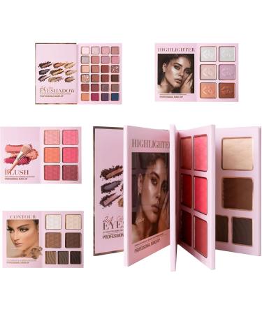  G n rique Eyeshadow palette - 43 shimmering eyeshadow colors four-layer flipbook-style highlighter face contour palette for everyday wear parties holidays etc. - Buy Online on GoSupps.com