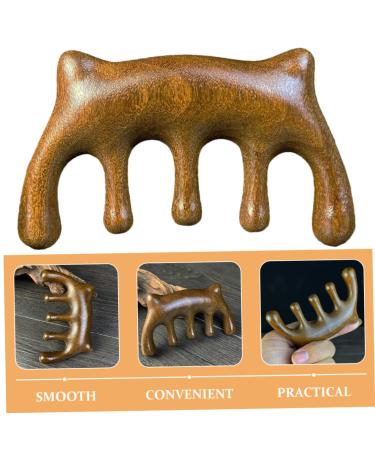Minkissy Sandalwood Cat Kamm - Wooden Massage Comb & Gua Sha Tool for Hair & Facial Care | Wide Teeth Head Massager - Buy Online on GoSupps.com