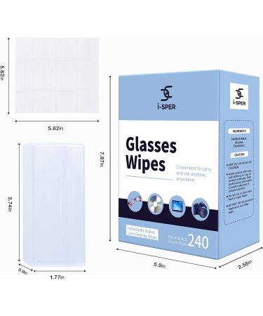 Lens Cleaning Wipes 250 Count - Pre-Moistened & Quick-Dry Glasses Wipes, Individual Wrapped in Carrying Box - For All Types of Glasses & Electronics Screens - Buy Online on GoSupps.com
