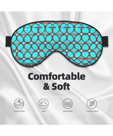 Turquoise Pattern Print Unisex Sleep Mask | Double-Sided Eye Mask for Sound Sleep & Skin Care - Buy Online on GoSupps.com