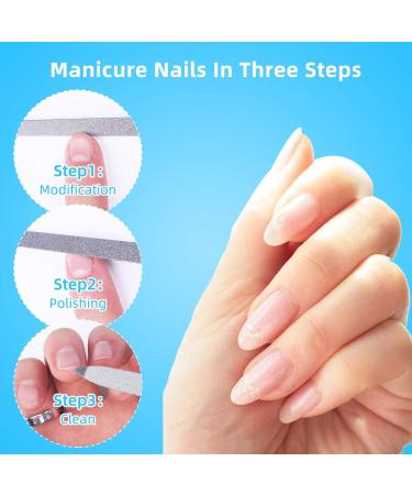 URAQT Stainless Steel Nail File Set - Professional Manicure Pedicure Tools for Acrylic & Natural Nails (6pcs) - Buy Online on GoSupps.com