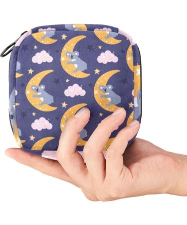 Koala Moon Cloud Sanitary Napkin Storage Bag - Portable Period Kit Pouch for Menstrual Cup and Sanitary Pads - Zipper Closure - Color 4 - Buy Online on GoSupps.com