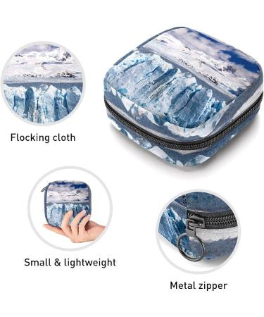 Aerial View Iceberg Snow Mountain Sanitary Napkin Storage Bag | Menstrual Cup Pouch | Nursing Pad Holder - Multi-Colored 15 - Buy Online on GoSupps.com