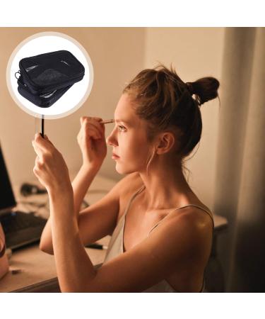 Beaupretty 6 StK Small Mesh Make-Up Bag - Portable Cosmetic Storage with Zip Pocket - Set of 3 Black - Perfect for International Shipping - Buy Online on GoSupps.com