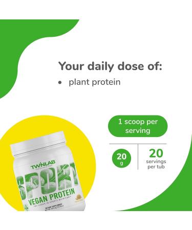 Twinlab Sport Vegan Protein - Organic Pea & Rice Protein Powder Vanilla 22.60 oz (Pack of 2) - 20 Servings - Health & Fitness Protein Supplement - Buy Online on GoSupps.com