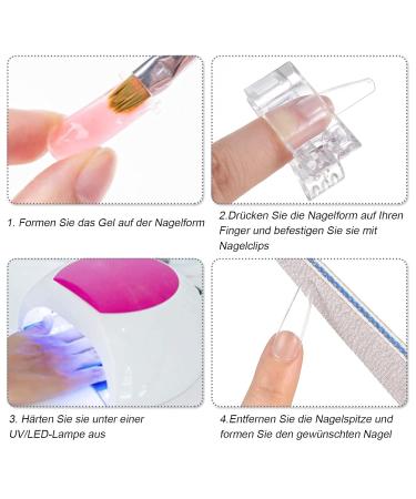 Fantesi 12-Piece Polygel Nail Clip Set | Transparent Nail Tip Clips for Poly Gel Nail Extensions - Buy Online on GoSupps.com