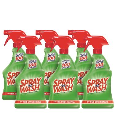 Spray N'Wash Pre-treat Laundry Stain Remover Bottles Clear 1.37 Pound (Pack of 6) 132 Fl Oz