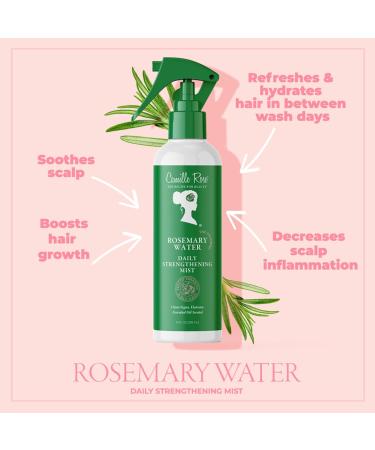 Camille Rose Rosemary Water Daily Mist & Rosemary Oil Hair & Scalp Drops Bundle for Strength and Hair Growth - Buy Online on GoSupps.com