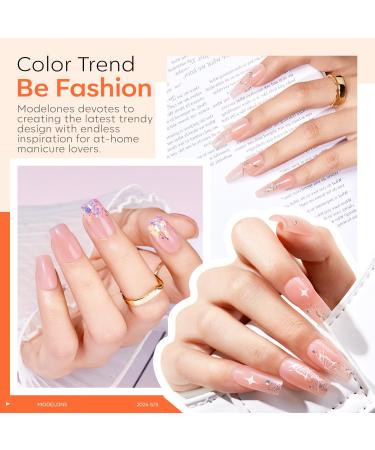 Modelones 9 in 1 Nail Glue & Base Coat Set - Nail Gel Kit for Extensions Thickening & Rhinestones - Cured with UV Lamp - 10ml A2-Gel - Buy Online on GoSupps.com