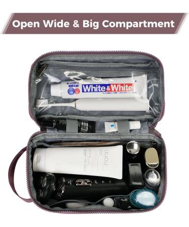 Ecohub Water-Resistant Travel Toiletry Bag - Wet/Dry Separation - Pink Dopp Kit Shaving Bag - Recycled PET - Wide-Open Zipper Pouch - Men/Women - Buy Online on GoSupps.com