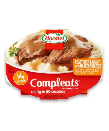 Hormel Compleats Roast Beef and Mashed Potatoes with Gravy, 9 Ounce