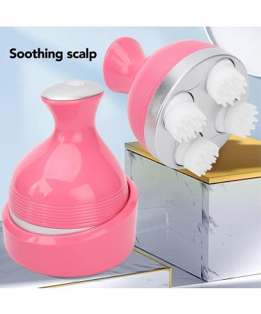 Electrical Scalp Massager - 4 Modes Waterproof Ergonomic Silicone - Stress Relief for Muscles & Pets - Pink - Buy Online on GoSupps.com