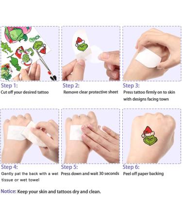 Christmas Temporary Tattoos for Kids - 12 Sheets | Xmas Party Favors & Decorations - Buy Online on GoSupps.com