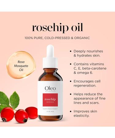 Japanese Camellia Seed Oil & Rosehip Seed Oil - 100% Pure Organic Cold-Pressed - Hair Face Body - Rich in Vitamin E - 60ml - Buy Online on GoSupps.com