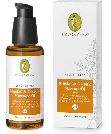 Primavera Organic Muscle & Joint Massage Oil 3 x 50 ml | Vegan Aromatherapy Essential Oils for Pain Relief & Mobility - Buy Online on GoSupps.com