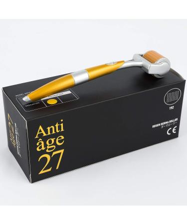 Antiage27 Regen Premium Titanium Microdermabrasion Derma Roller for Face - 192 Needles (0.25mm) - Includes Storage Case & Head Protector - Buy Online on GoSupps.com